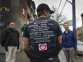 DUDES (Downtown Urban Knights Defending Equality and Solidarity) members Sandy Lambert (left), Richard Teague and Dr. Paul Gross.