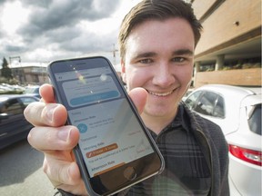 Josh Andrews, a local tech developer with a carpooling app called Spare Rides, in Vancouver.