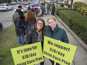 Sharon Gregson and daughter Emily Gregson along with other parents, grandparents, caregivers, and children will be demonstrating at MLA Suzanne Anton's office in Vancouver.