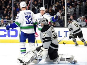 Bo Horvat and Henrik Sedin and the Canucks won 4-3 on Saturday over the LA Kings.