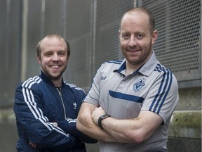 Vancouver Whitecaps fans Rod Coleman (L) and Andrew McFee (R) went to Monterrey Mexico to watch their team play.