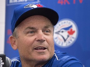 Toronto Blue Jays manager John Gibbons comments on his contract extension through the 2019 season with a club option for 2020, Saturday, April 1, 2017 in Montreal. THE CANADIAN PRESS/Paul Chiasson