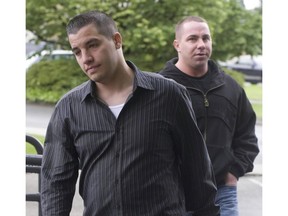 Jonathan Bacon and his fellow gang member Matt Johnston in June 2008. Bacon was killed in 2011 and Johnston was convicted of murder in 2014.