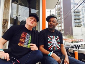 Actor and comic Michael Rapaport, left, with Gerald Moody of the I Am Rapaport podcast.