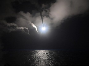 The U.S. launched missile strikes on a Syrian airbase overnight Thursday.