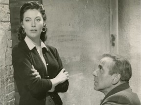 Ava Gardner and Humprey Bogart in the 1954 movie The Barefoot Contessa. This print was recently found in the Vancouver Sun archives.