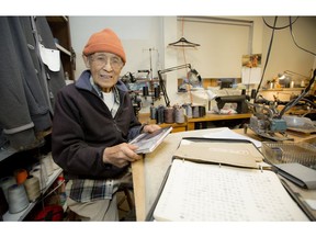 Bill Wong of Modernize Tailors in 2014. Wong died April 8 at age 95.