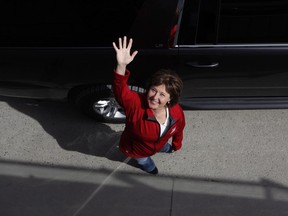 B.C. Liberal Leader Christy Clark on the campaign trail in Saanich earlier this month. The premier has an eye for the camera, even if it isn’t coming at her at eye level.