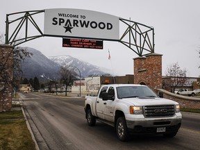 A ceremony in Sparwood marks the 50th anniversary of a deadly coal mine explosion. A welcome sign in the coal mining town of Sparwood, B.C., is shown in this file photo.