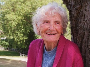 Dorothy Livesay, shown in 1992, was a member of the Royal Society of Canada, the Order of Canada, and the Order of B.C.