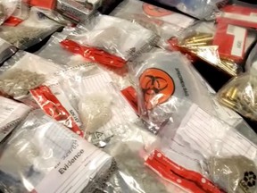 New Westminster police display drug seized following a multi-jurisdiction drug investigation.