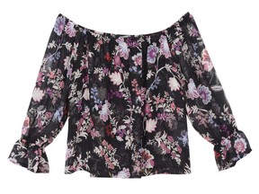 Floral blouse, $49.90 at Express, express.com.