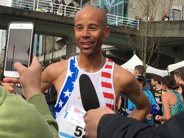 Joseph Gray from Colorado Springs, U.S. crossed the finish line at the Vancouver Sun Run 2017 in 29 mins and 38 secs.