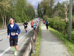 Hundreds of runners competed in Sunday morning's Trans Canada Trail Run, hosted by MEC Langley. Runners took part in a marathon, half-marathon, 10K and 5K races that finished in sunny Fort Langley.