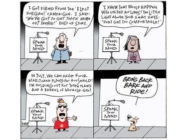 Graham Harrop's editorial cartoon for Thursday, April 13.