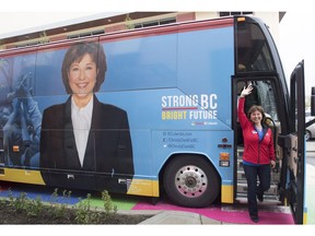 B.C. Liberal Leader Christy Clark makes a campaign stop in Surrey on Wednesday, April 19.