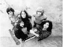 The Grateful Dead in a 1966 photo, clockwise from left: Bill Kreutzmann, Bob Weir, Phil Lesh, Jerry Garcia and Pigpen.