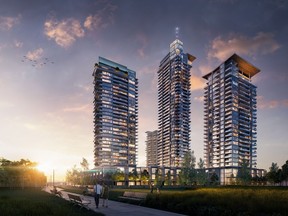 An artist's rendering of Lumina Brentwood, a new-home project by Thind Properties in Burnaby.