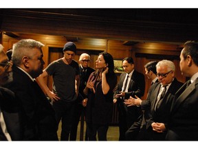 North Vancouver filmmaker Marie Clements, centre, working on the set of  The Road Forward.