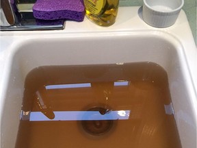 An example of the discoloured water from a White Rock resident.