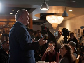 B.C. NDP leader John Horgan sells his election platform at an election event in Coquitlam.