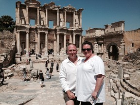 Randy Shore and Darcy Shore in Ephesus, Turkey.