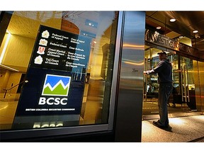 The B.C. Securities Commission (BCSC) offices in downtown Vancouver.  [PNG Merlin Archive] ORG XMIT: POS1607181630382543 [PNG Merlin Archive]