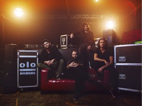 The Kongos (clockwise from left): Daniel (guitar), Dylan (bass), Jesse (drums) and Johnny (accordion).