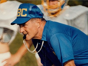UBC Thunderbirds football coach Frank Smith in 1983.