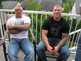 Jamie Bacon (left) and Kevin LeClair, who was shot to death in 2009.