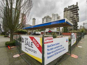 The gas station at 1698 W. Georgia in Vancouver has been closed and the high value land in Coal Harbour sold.