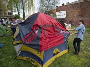 Yet another tent city has taken over an empty Vancouver lot as activists continue pleas for government to act on the homelessness crisis.