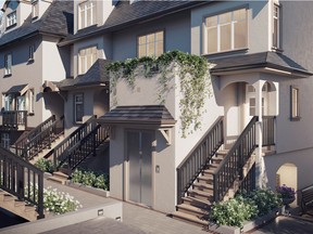 Yukon Residences will take a striking exterior look. Some of the townhomes will face West 59th Avenue, and some will front a secured courtyard.