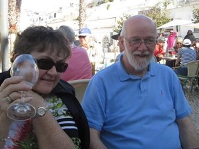 Randall Earle and his wife Claudia are shown in a handout photo. The Newfoundland couple say they were left stranded at an airport in Portugal after Air Canada suddenly cancelled their tickets home. THE CANADIAN PRESS/HO-Randall Earle MANDATORY CREDIT