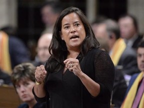Minister of Justice and Attorney General Jody Wilson-Raybould responds to a question during question period in the House of Commons on Parliament Hill in Ottawa on May 1, 2017. The foremost constitutional authority in Canada once argued that random breath testing -- similar to what the Liberals proposed to crack down on impaired driving -- would infringe Charter rights, but the benefit to public safety would be so strong that it would still be upheld in court. THE CANADIAN PRESS/Adrian Wyld