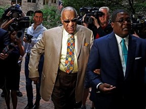 Bill Cosby, center, arrives for jury selection in his sexual assault case at the Allegheny County Courthouse, Monday, May 22, 2017, in Pittsburgh, Pa. The case is set for trial June 5 in suburban Philadelphia. (AP Photo/Gene J. Puskar)