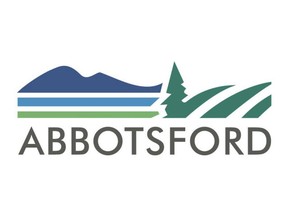 ABBOTSFORD, B.C.: May 27, 2017 – This is the City of Abbotsford's logo. A The parody was created in 2013 following an incident in which Abbotsford city staff spread chicken manure at a homeless camp to force them out. In May 2017, Wordpress publicly shamed the City of Abbotsford for trying to remove the parody logo from the Internet.