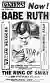 Ads for Babe Ruth’s week-long appearance at the Pantages Theatre on the last week of November, 1926.