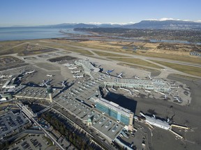 Aerial view of Vancouver International Airport