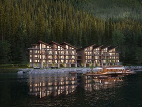 An artist' rendering of Lakeside Cultus Lake, a project from Allture Properties. For Out of Town Properties. [PNG Merlin Archive]