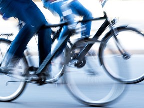Two cyclists are in hospital this morning after they collided with each other last night.
