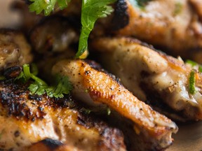 Blackbird Public House executive chef Alvin Pillay  shows off his chicken wing recipe in advance of cooking competition, Chicken Fight.