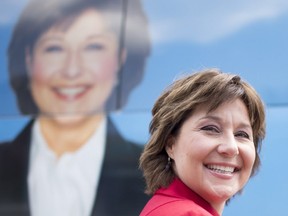 B.C. Liberal leader Christy Clark makes a campaign stop in Surrey, B.C., Sunday, May 7, 2017.