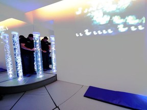 This is the Snoezelen Room, a multi-sensory environment used to help reduce agitation and anxiety and stimulate and encourage communication, at the new Surrey Memorial youth mental health centre.