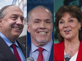 Andrew Weaver, John Horgan and Christy Clark are negotiating B.C.'s next government.