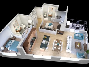 Spacious two-bedroom plans start at $659,900 and range from more than 1,000 square feet.