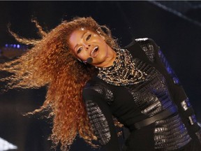 (FILES) This file photo taken on March 26, 2016 shows US singer Janet Jackson performing during the Dubai World Cup horse racing event at the Meydan racecourse in the United Arab Emirate of Dubai. Pop superstar and new mother Janet Jackson said Monday, May 1, 2017 she will resume a tour after a nearly two-year break as she confirmed separating from her husband. Jackson, who had abruptly suspended a tour in 2015 amid the surprise news she was pregnant, announced 56 concerts across North America later this year.