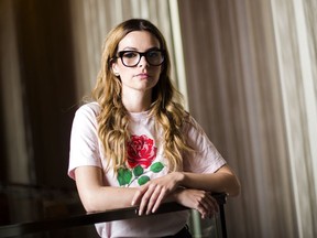 Canadian author and screenwriter Kelly Oxford poses for a photograph for her new book "When You Find Out the World Is Against You."