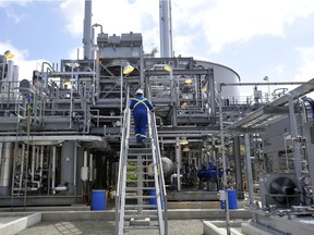 The new Fortis B.C. liquefied natural gas (LNG) storage plant at Mount Hayes near Ladysmith.