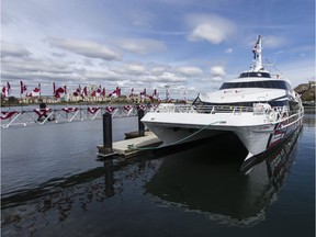 V2V Empress docked at the Steamship Terminal wharf in Victoria.